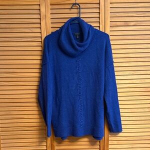 Tribal Royal Blue Cowl Neck Sweater
